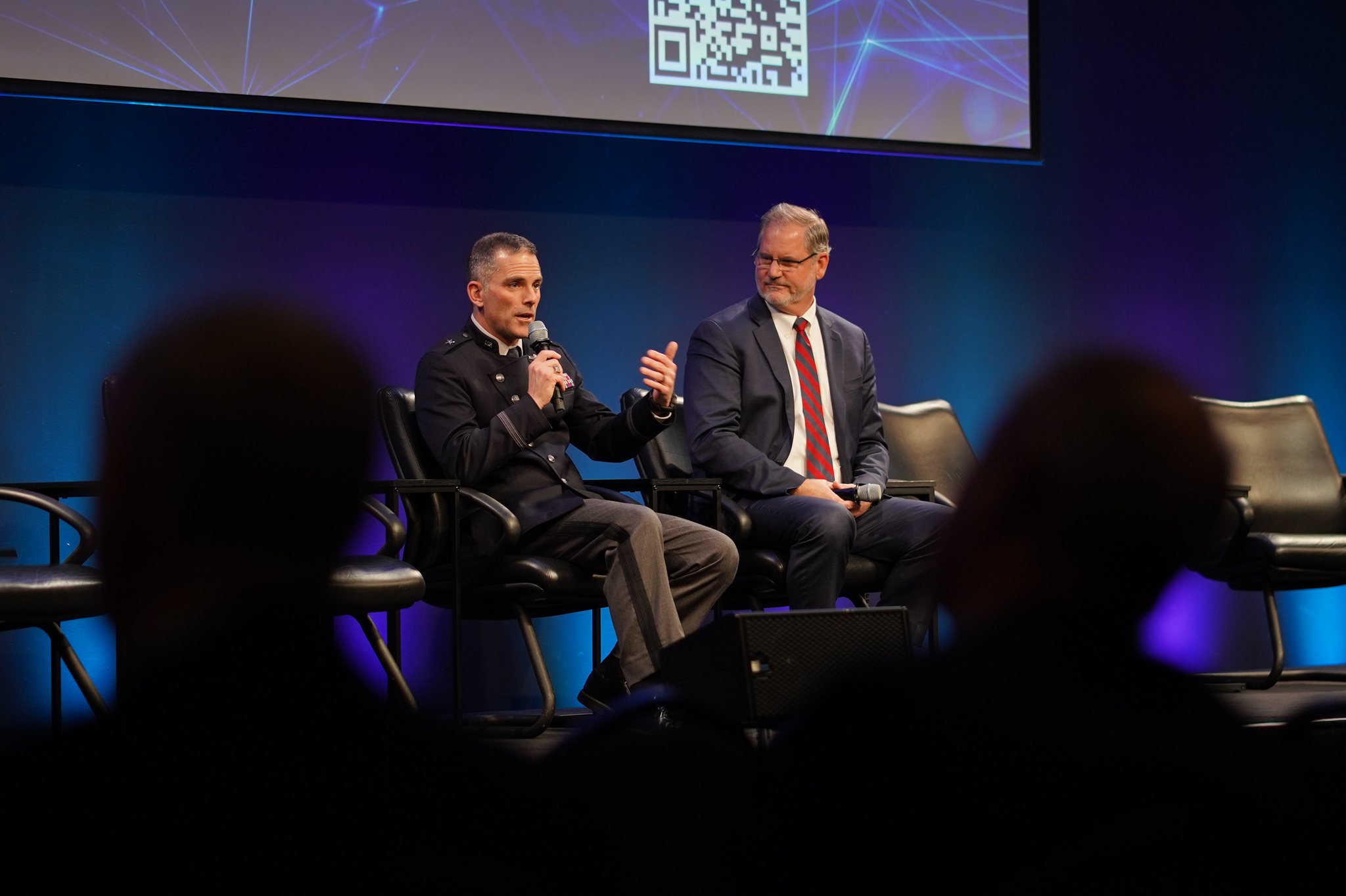 Brig. Gen. Eric Zarybnisky, Robert Hauge at SVSW 2026