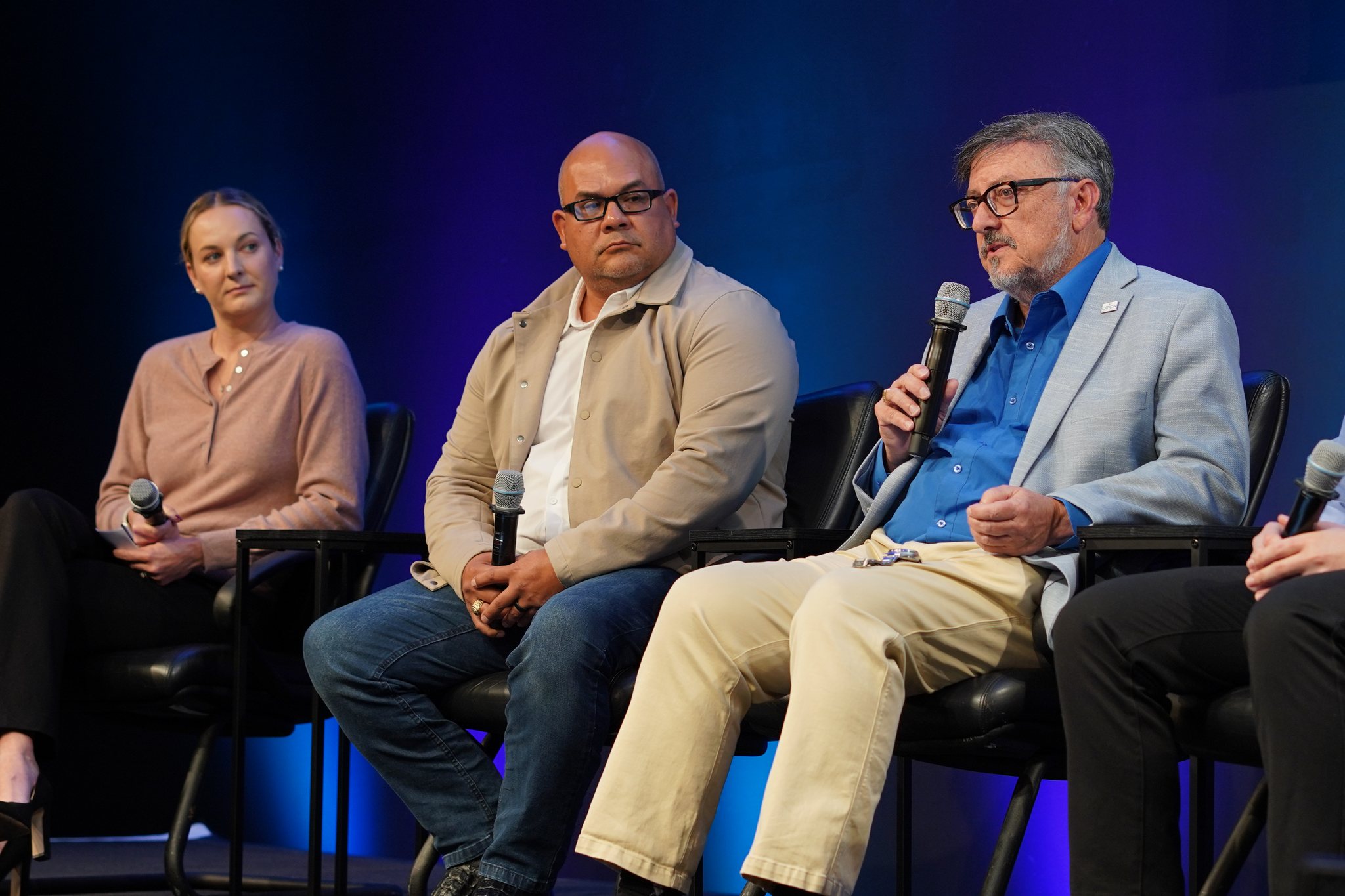 Courtney Sayles, Col. (ret) Joe Guzman, Gregg Burgess at SVSW 2026