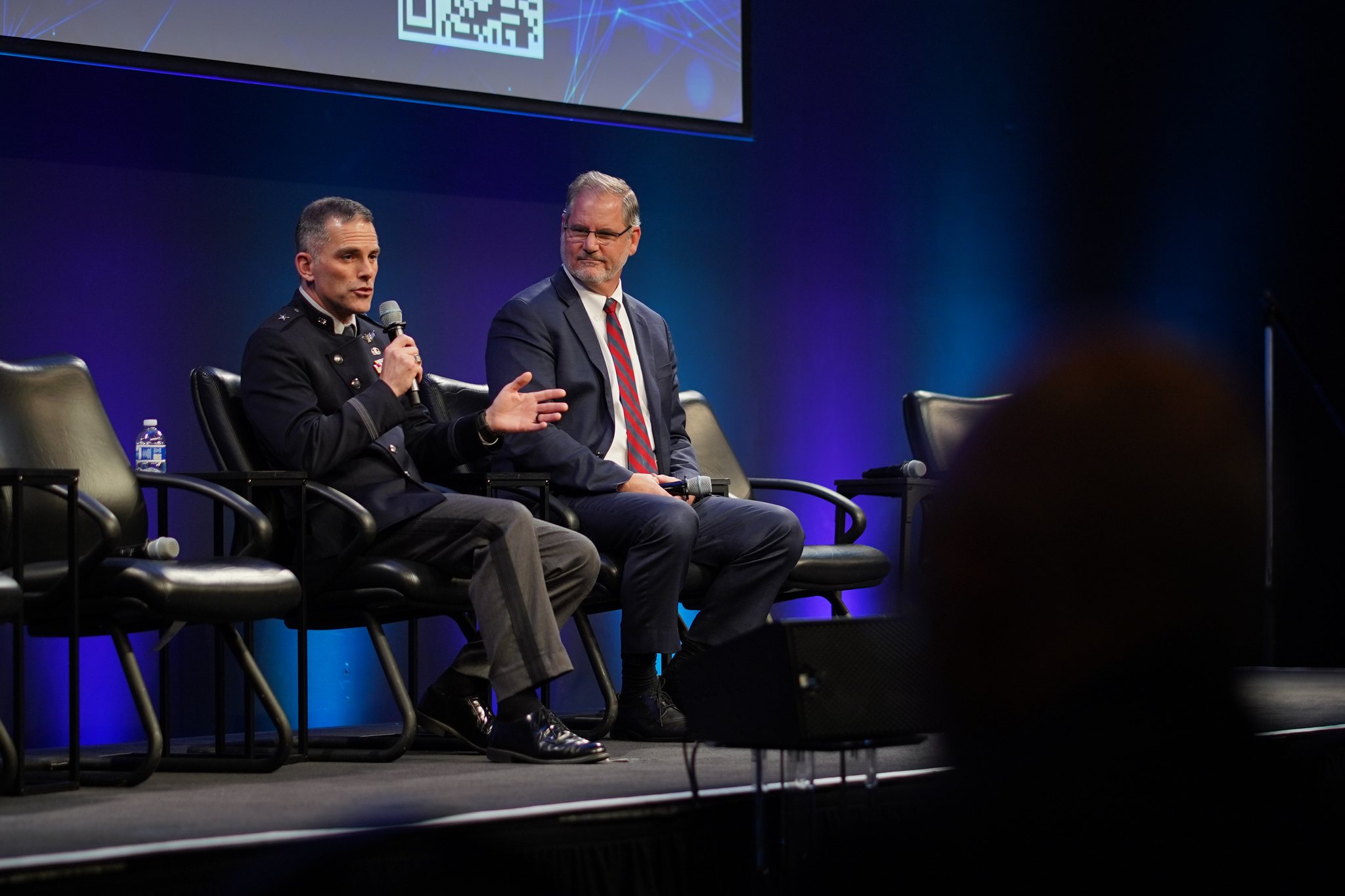 Brig. Gen. Eric Zarybnisky, Robert Hauge at SVSW 2026