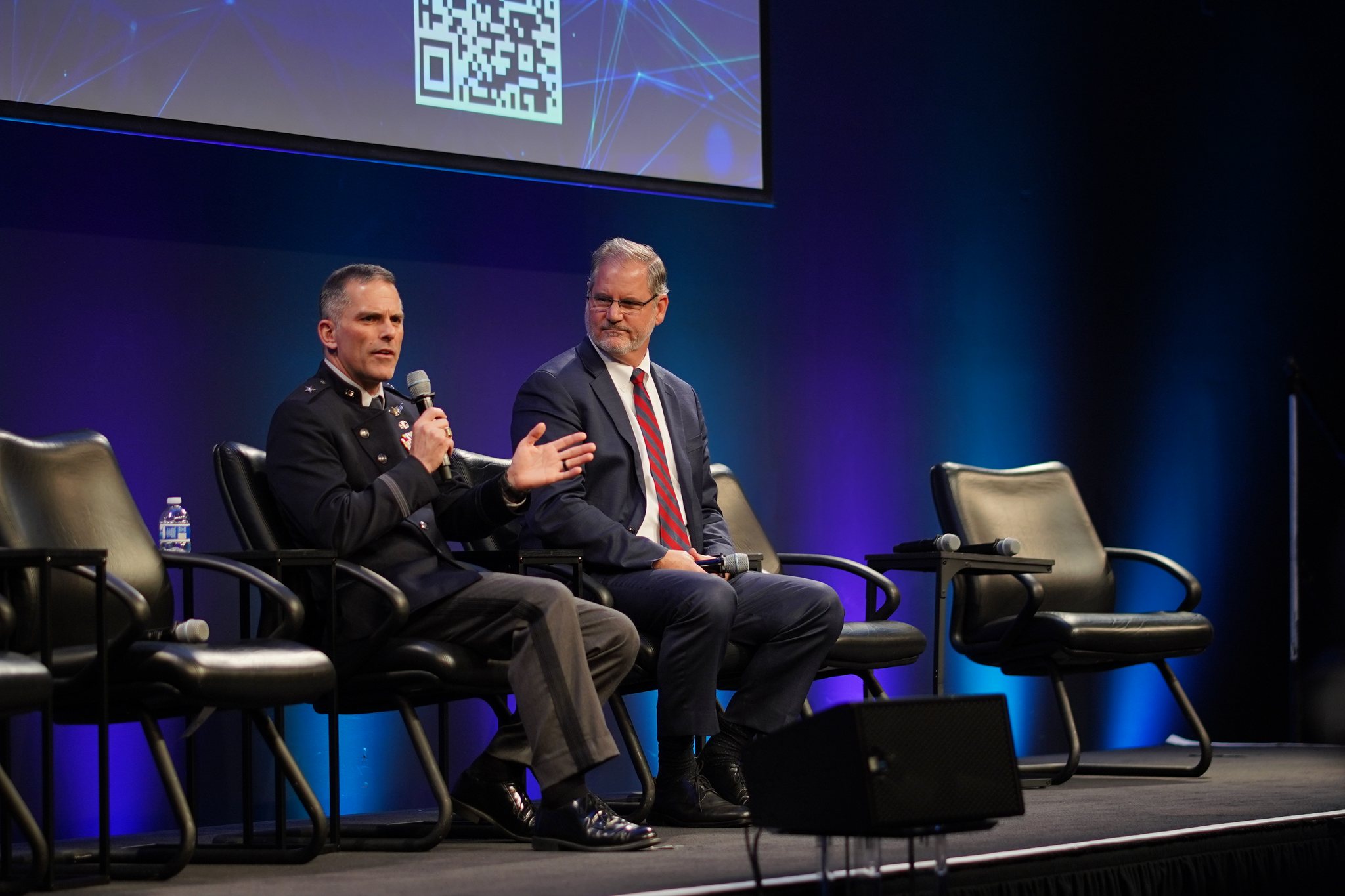 Brig. Gen. Eric Zarybnisky, Robert Hauge at SVSW 2026